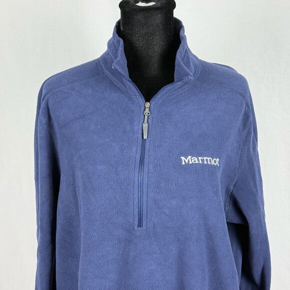 Marmot Polartec Navy Blue Half Zip - Men’s M - Picture 4 of 12